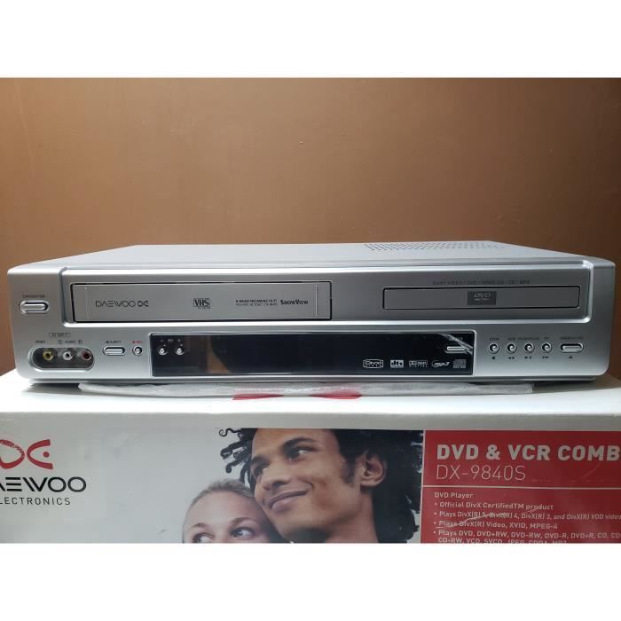 COMBINE DAEWOO DX-9840S LECTEUR DVD MAGNETOSCOPE ENREGISTREUR VHS