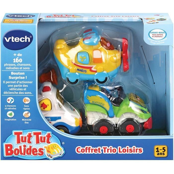 Jouet Musical Enfant 1 An Sonore Tut Tut Bolides VTech - Coffret Trio De Véhicules Interactifs - 1 à 5 Ans Cadeau Bebe 1 An Jouet Musical Enfant 1 à 5 Ans