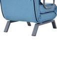 Canapé-lit-fauteuil convertible, dossier réglable sur 6 positions, fauteuil pliable avec oreillers, assise rembourrée-2