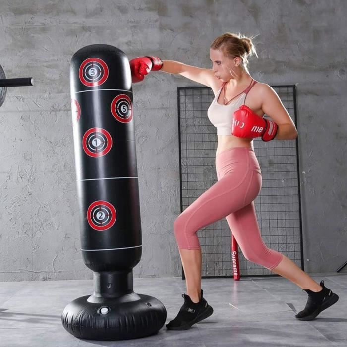Sac de Boxe Gonflable Énergie Libération 160cm PVC Écologique Mixte  Fitness