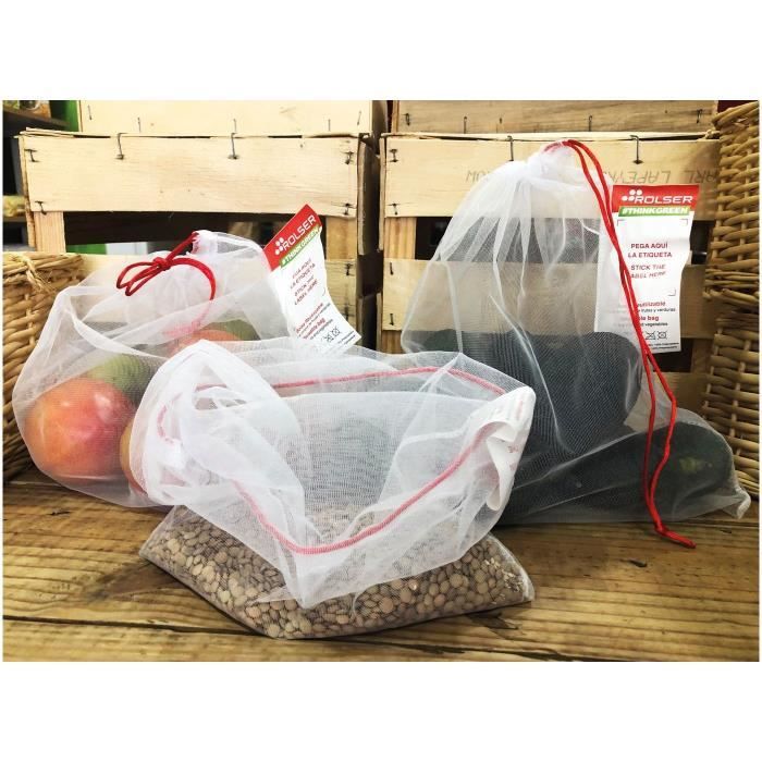 Lot De 100 Sacs Filet Rouges 60x90 Cm - Résistance 30-35 Kg - Cordon De Serrage - Pour Légumes, Bois, Déchets - Réutilisables Et Aérés