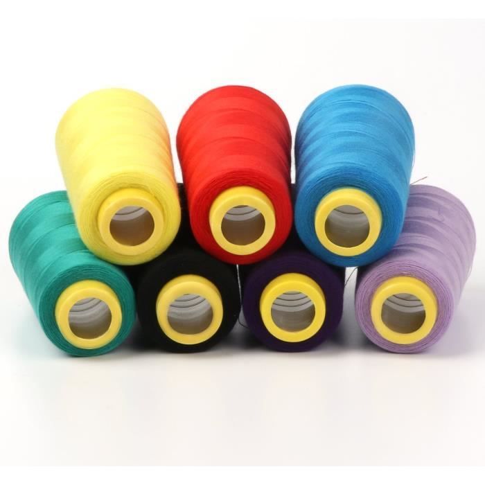 Accessoire Couturier Kit Fil à Coudre Polyester Agoer - 25 Couleurs X 400m - Pour Machines à Coudre Fil Surjeteuse 400m