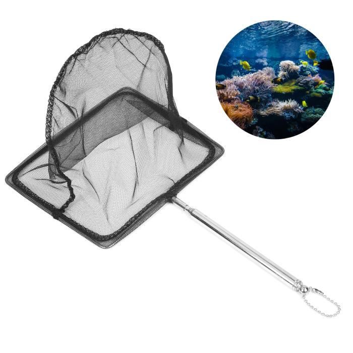SURENHAP Filet de pêche animalerie aquarium Pêche en acier inoxydable à  cinq sections, grande taille 6'(15*12.5*(14-51) cm) - Cdiscount Animalerie