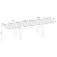 Ensemble Table de jardin extensible aluminium 135/270cm + 8 Fauteuils empilables en corde Anthracite - YERAZ 8-3