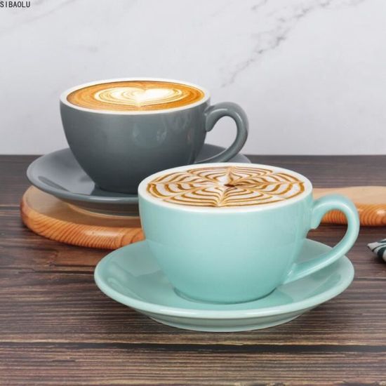 Tasses,Style européen Cappuccino tasse à café en céramique Latte tasse à  café soucoupe - Type 220ml matte orange s-capacity - Cdiscount Puériculture  & Eveil bébé