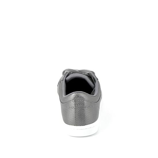 Basket mode Sneakers LACOSTE Straightset 318 Gris Brillant Blanc Gris Cdiscount Chaussures