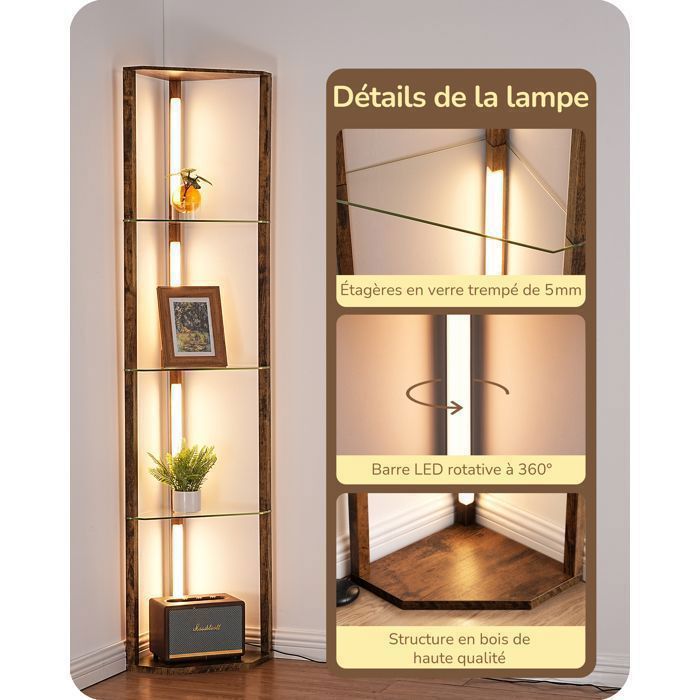 EDISHINE 2PCS Lampadaire sur Pied Salon LED à Intensité Variable EDISHINE 2PCS Lampadaire sur Pied Salon LED à Intensité Variable