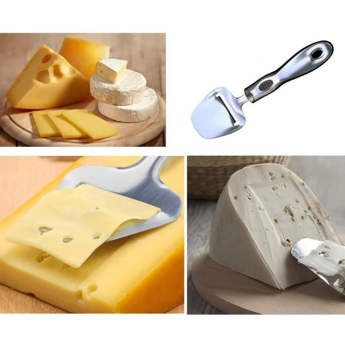Coupe-Beurre Et Trancheuse à Fromage En Acier Inoxydable Avec Plateau | Design Compact 20x6.7 Cm | Lave-Vaisselle