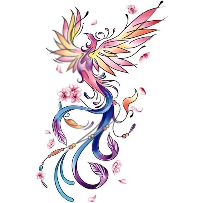 Tatouage Phoenix Geometrique