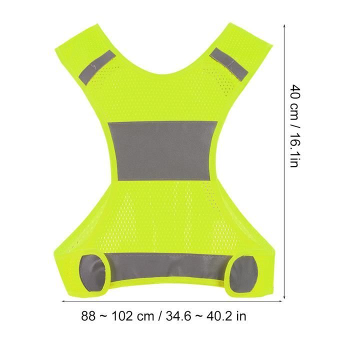 WER Gilet réfléchissant de cyclisme en plein air gilet de course gilet de  sécurité sport jaune fluorescent M ES006 - Cdiscount Auto