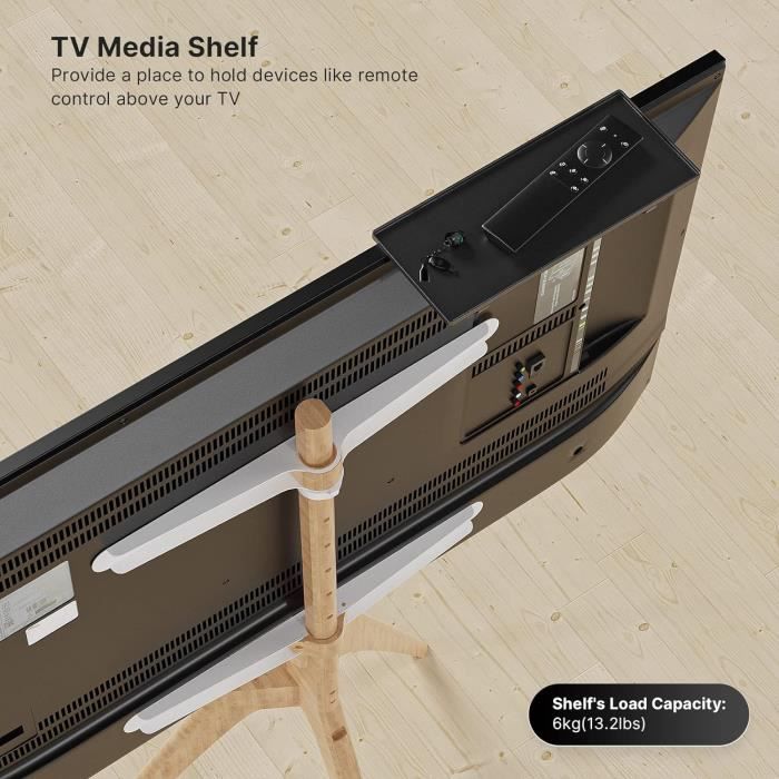 Support de trépied pour télévision ajustable support de plancher pour écran  plat de 26 à 50 Noir -GXU - Cdiscount TV Son Photo