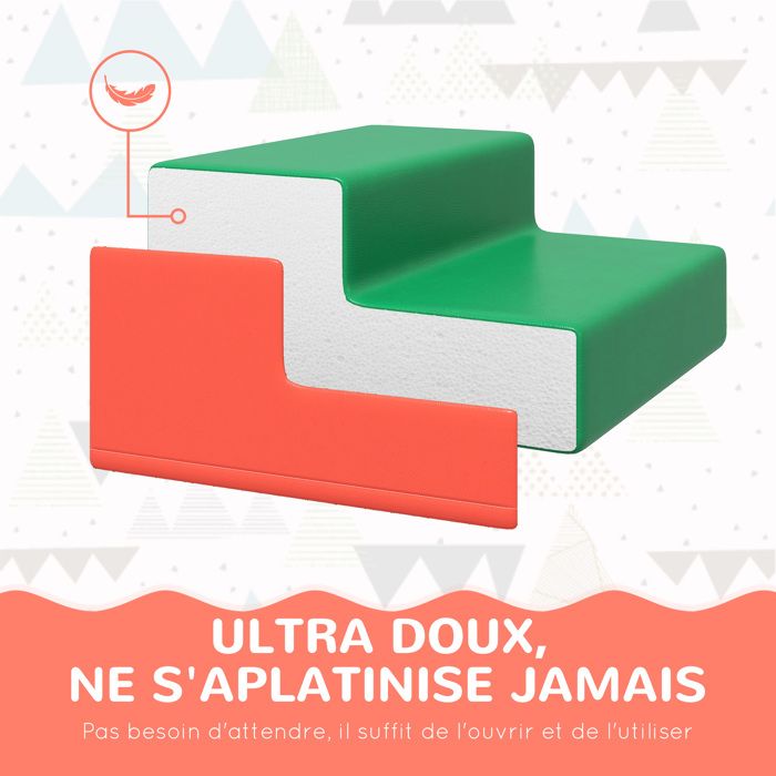 CUPCHID Blocs Motricité En Mousse – Cube Éducatif Avec Housse PU Et Remplissage EPE