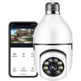 Caméras Dômes - Caméra D ampoule Wifi Type E27 Sécurité Sans Fil 1080p Panoramique Ip-0