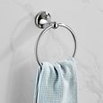 Anneau de serviette en acier inoxydable Porte-serviette antirouille résistant à l'usure pour salle de bain (anneau porte-serviettes)-0
