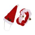 1 Ensemble de chiens décor à col de chat chien décoratif chapeau de dressing de Noël costume - ensemble vetement - accessoire-0