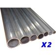 ( Lot de 2 ) Tube Aluminium 22mm Epaisseur 1.2mm Longueur 1 mètre-0