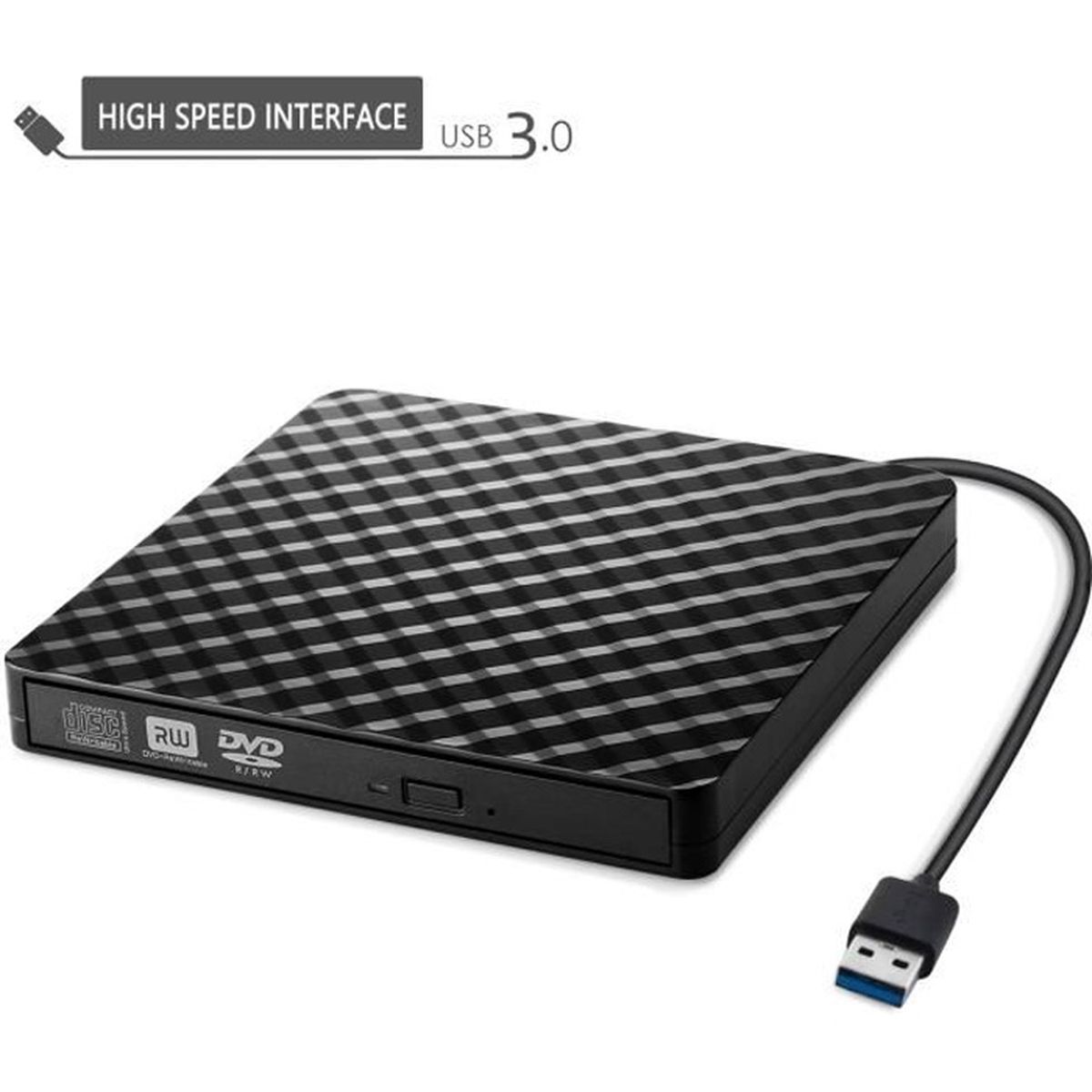 Windows/Linux Mac Lecteur de CD/DVD Externe iOS Transfert de données Haute Vitesse à Faible Bruit pour Ordinateur Portable Lecteur de graveur de CD/DVD-RW Portable USB 3.0 Type-C Bureau Windows/Linux Mac Lecteur de CD/DVD Externe iOS Transfert de données Haute Vitesse à Faible Bruit pour Ordinateur Portable Lecteur de graveur de CD/DVD-RW Portable USB 3.0 Type-C Bureau
