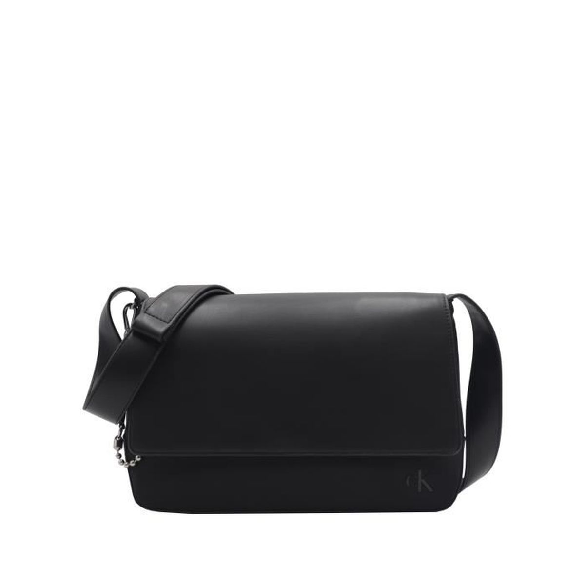 Calvin Klein Logo Shoulder Bag Black noir Cdiscount Bagagerie