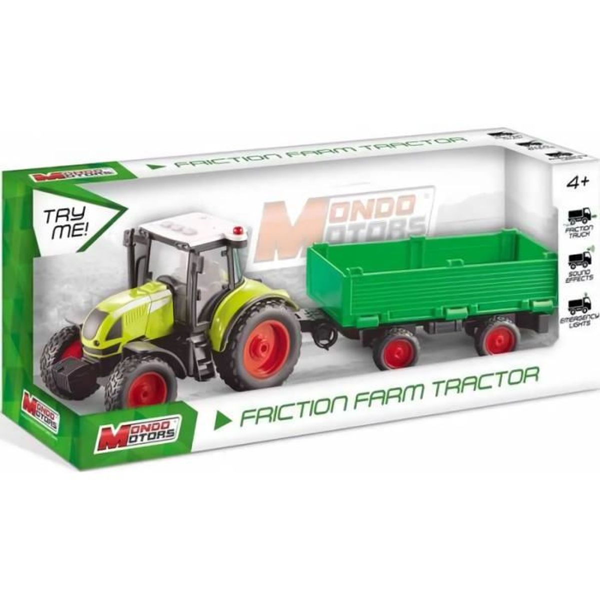Tracteur remorque 42 Cm - Musicale - Lumineux et Fiction - KID PARADISE - Jouet - Mixte - Vert 