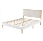 BRAND Lit double en bois - Noname - 140x190 cm - Sommier inclus - Tête de lit incluse - 2 places