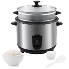 Cuiseur à riz 1,8L - OZAVO Mini Rice Cooker Électrique Vapeur avec Couvercle en Verre Bol Antiadhésif Amovible