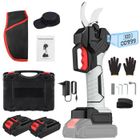 PRUMYA Sécateur Électrique Sans Fil 50MM - Tronçonneuse De Jardin Professionnelle 21V, Moteur Brushless 1000W, 2 Batteries Avec Chargeur