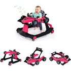 Trotteur Bébé Evolutif 4 en 1 - DREAMADE - Hauteur Réglable - Musique et Lumière - Forme de Voiture - Charge 15KG - 6-18 Mois