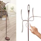 FISHTEC - Lampadaire LED Wengé, 51 LED, 630-900 lm, 3 couleurs, 4 intensités, tête flexible, tactile, 22,5x160 cm