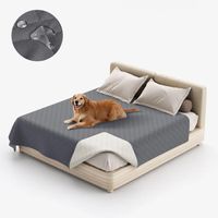 Couvre-lit matelassé imperméable, couvre-lit pour animaux de compagnie, couvre-lit, couvre-lit, gris, 172 x 208 cm