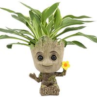 Pot de fleurs bébé Groot - Pot créatif pour plantes grasses ou cactus - Pot à crayons pour la maison, la décoration intérieure