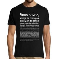 T-Shirt Bonne ou Mauvaise Situation | Astérix et Obélix Mission Cléopâtre | T-Shirt Homme col Rond Humour