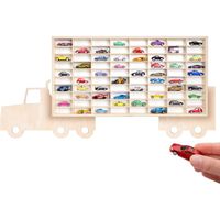 Vitrine Murale Organisateur Vitrine Collection Bois KRUZZEL 80 Compartiments 78,5x40cm - Présentation Voitures Miniatures, Pièces, Figurines Boîte Rangement Collection