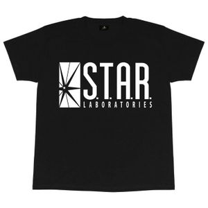 T-SHIRT T-shirt Popgear - DCC90003GTS01 - DC Comics Das Flash-Star Labs Logo Madchen-t-Shirt Schwarz Fille