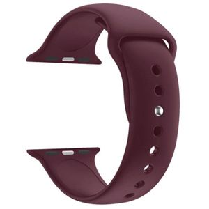 Ullchro Bracelet de montre de rechange en silicone étanche lisse et flexible – 16, 18, 20, 22, 24, 26, 28 mm, rouge, 16mm, Bracelet