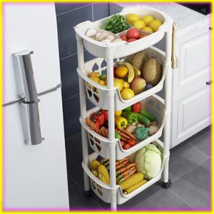 OYEAL Chariot de rangement de cuisine à roulettes à 4 étages avec