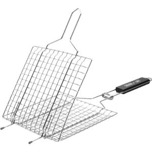 BARBECUE Accessoires pour Barbecue, Panier à Griller pour Barbecue en Maille métallique avec poignée Pliable Filet de Grille pour sauci[437]