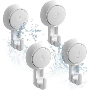 Support Ventouse Douche TAILI - Pour Rasoir Et Accessoires - Sans Perçage - Résistant 5kg - Lot De 2