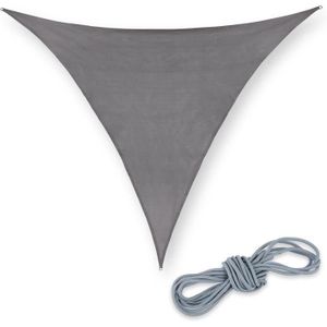 VOILE D'OMBRAGE Voile d'ombrage Triangulaire, 4x4x4 m, Tissu PE-HD, Protection UV, concave, Toile avec tendeurs[Z6823]