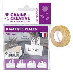 MARQUE-PLACE  Marque places pour table de Noël Village + masking