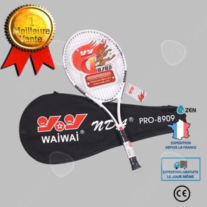 CORDAGE BADMINTON CONFO® Raquette de tennis simple 27 pouces jeu d'entraînement solide raquette de tennis tout-en-un en aluminium carbone dédié