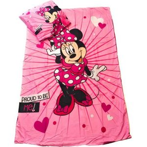 HOUSSE DE COUETTE ET TAIES Parure de Lit Minnie Mouse - Disney - Housse de couette réversible 140x200 cm + taie 63x63 cm microfibre - Minnie