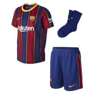 TENUE DE FOOTBALL Ensemble Short Nike FC BARCELONE 20/21 - Homme - Bleu - Manches courtes - Respirant - Coupe standard