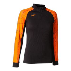 MAILLOT DE RUNNING Sweatshirt de running femme Joma Elite IX - noir et orange - manches longues - respirant