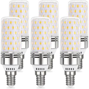 AMPOULE - LED Ampoule LED E14 12W Blanc Chaud 3000K 1450LM, 84 LEDs, Équivalent Lampe Halog��ne E14 100W Lot de 6