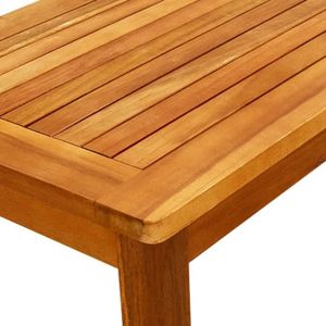 TABLE BASSE JARDIN  Table basse de jardin 70x40x36 cm Bois solide d'acacia Qqmora YY0688