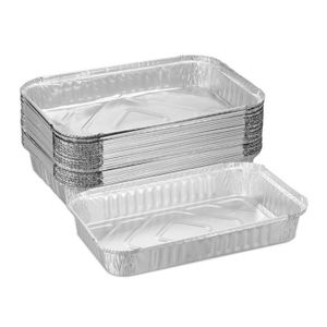 Flpeekash 50 pièces de papier d'aluminium jetable bol de cuisson barbecue  pour transporter la boîte de papier d'aluminium