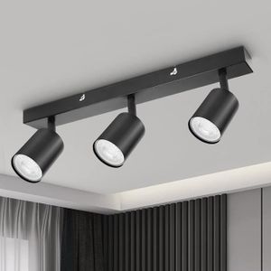 Ketom Spot Plafond GU10 - Plafonnier 4 Spots Noir - Plafonnier Spot  Orientable - Éclairage de Plafond LED Carré - Moderne Applique Plafond  Interieur LED pour Cuisine, Salon - Livré Sans Ampoules : :  Luminaires et Éclairage