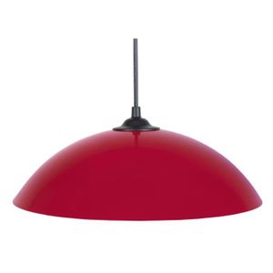 LUSTRE ET SUSPENSION TOSEL Suspension 1 lumière - luminaire intérieur - acier rouge - Style inspiration nordique - H68cm L29,5cm P29,5cm