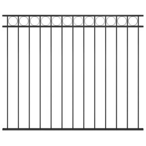 CLÔTURE - GRILLAGE UNIQUE* BEST Panneau de clôture Acier 1,7x1,5 m Noir, Stable et solide -{7303}