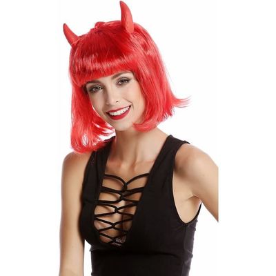 perruque rouge halloween
